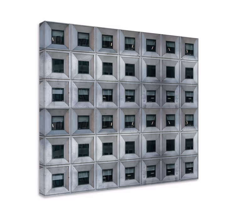 Brutalistisk arkitektur 3d canvastavlor - Tenstickers