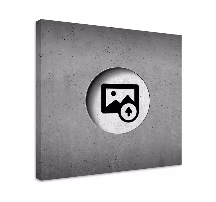 Rå betong anpassningsbar personligcanvas tavla - Tenstickers