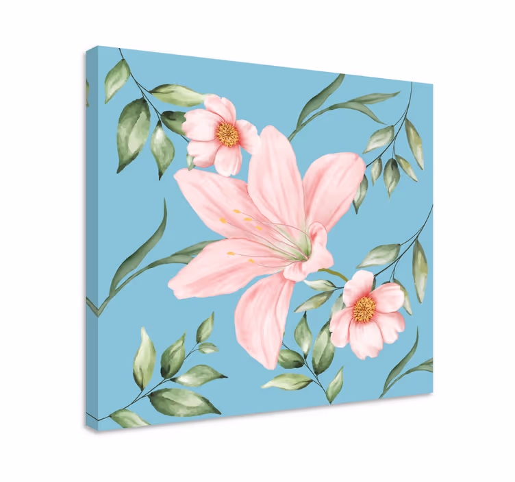 Romantisk vintage dekor blommacanvas tavla - Tenstickers