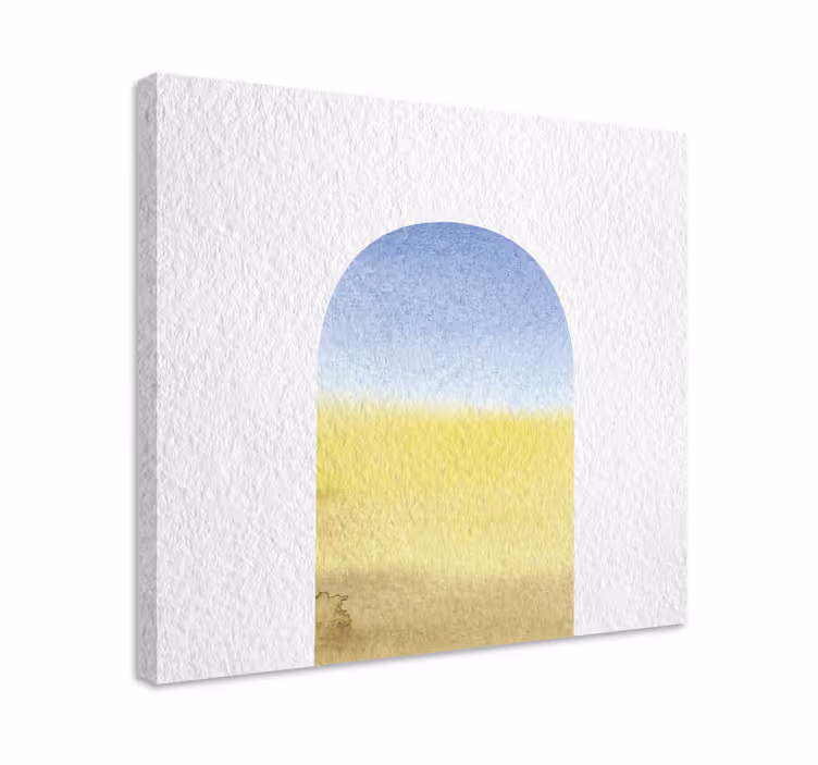 Akvarell båge geometriskcanvas tavla - Tenstickers