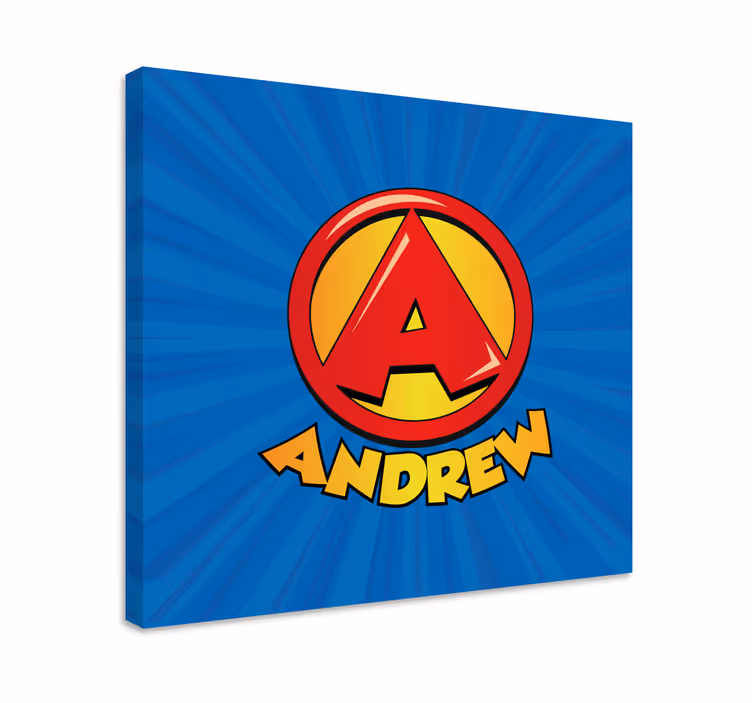 Super initial bokstäver barnkammare canvas - Tenstickers