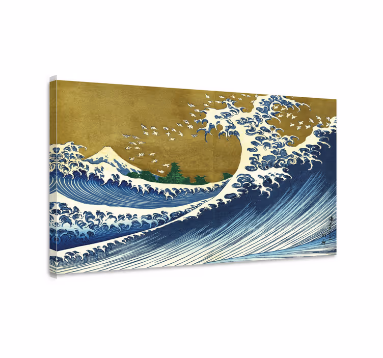 Kaijo no fuji canvaskonsttryck - Tenstickers