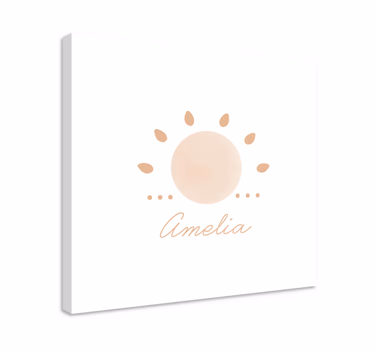 Abstrakta minimala sol nordiska canvastavlor - Tenstickers