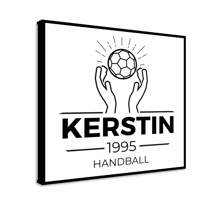 Personlig handbollsdesign Kanvas Tonåring - Tenstickers