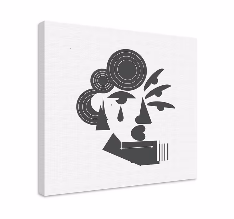 Abstrakt karaktärsporträtt Modern kanvas - Tenstickers
