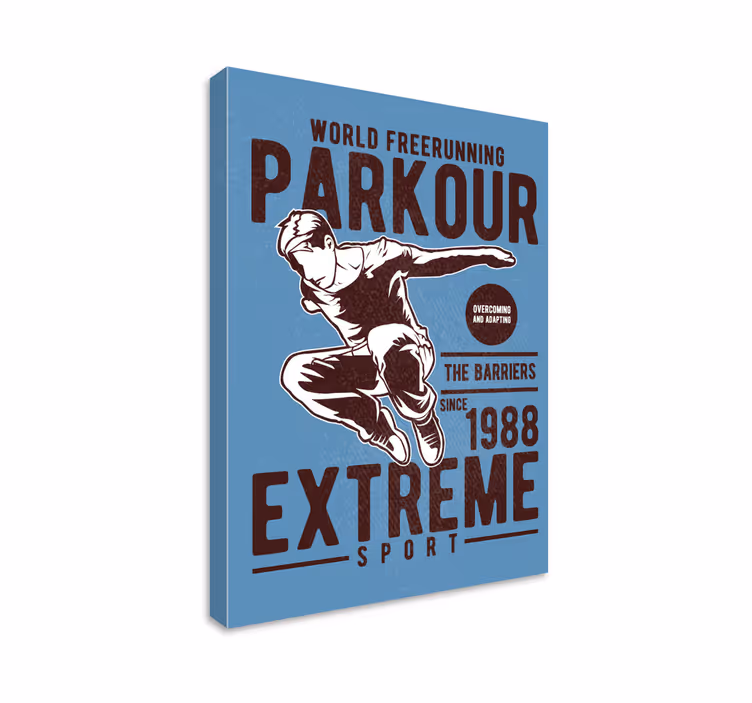 Vintage parkour affischtryck - Tenstickers