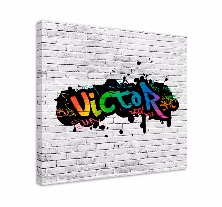 Graffiti namn Konstnären kanvas - Tenstickers