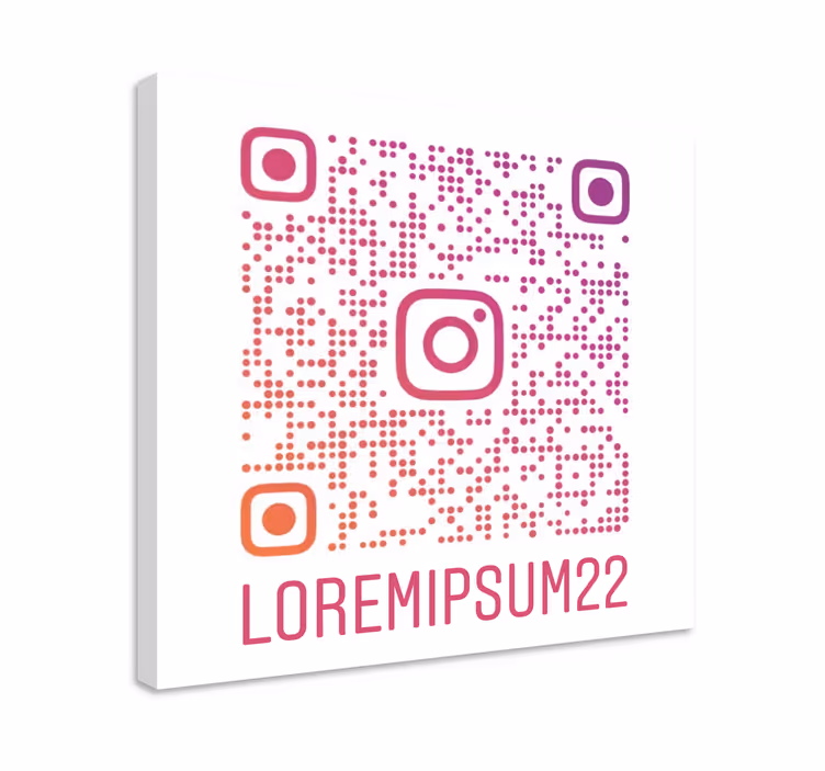 Anpassad Instagram QR-kod personlig kanvas - Tenstickers