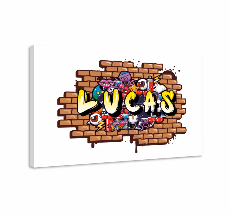 Original custom graffiti kanvas - Tenstickers