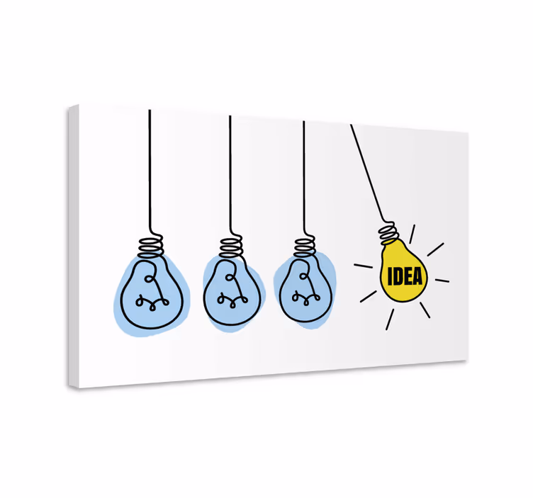 Idéer med ljusdioder Motiverande kanvas - Tenstickers