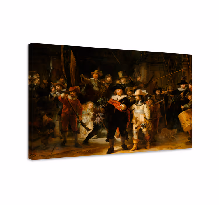Rembrandts Nattvakt - Rembrandt van Rijn kanvas - Tenstickers