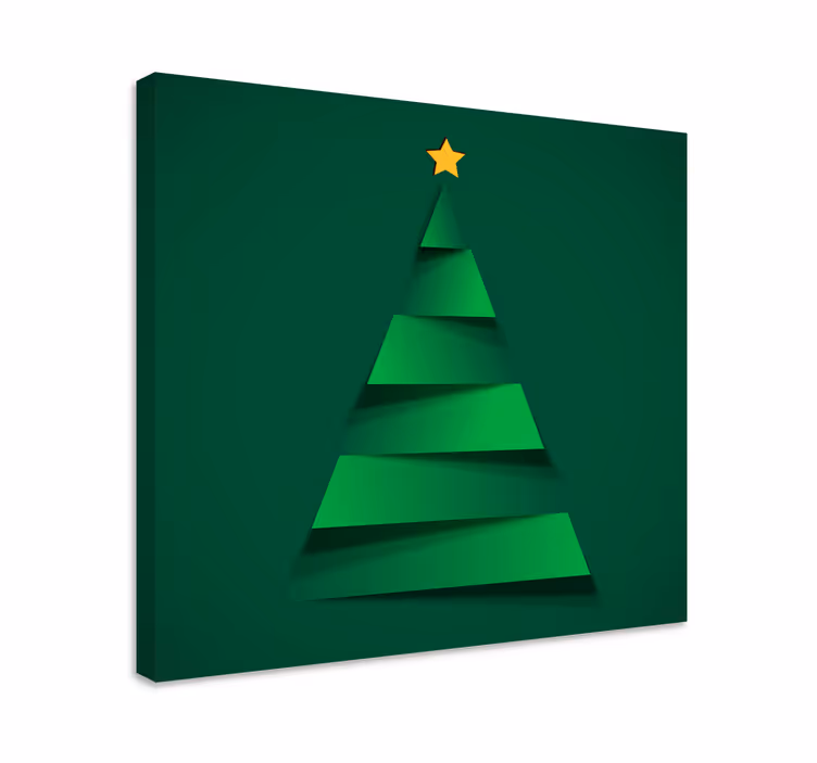 Modern julgran Kanvas jultid - Tenstickers