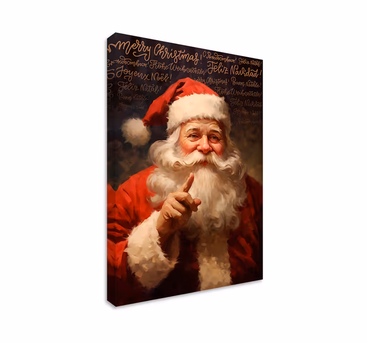 Santa claus porträtt Kanvas jultid - Tenstickers