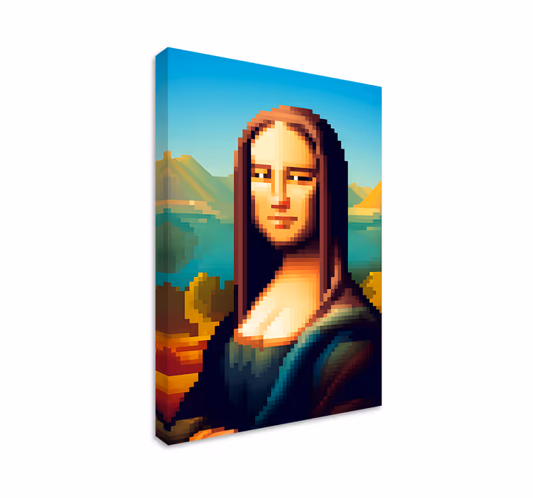 Gioconda pixel Kanvas konst - Tenstickers