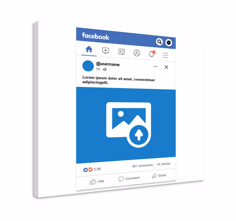Facebook skärm Personlig kanvas - Tenstickers