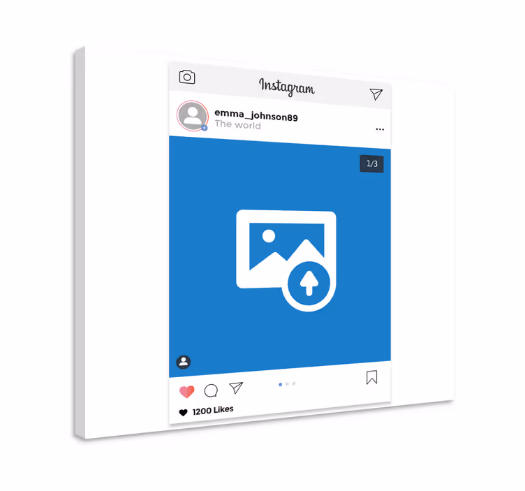 Instagramskärm Personlig kanvas - Tenstickers