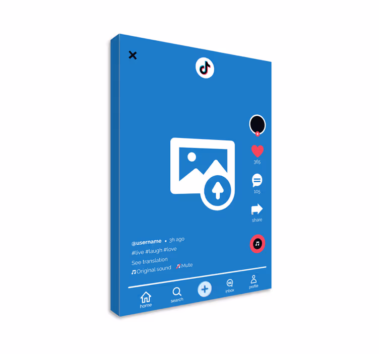 Tick tack Personlig kanvas - Tenstickers