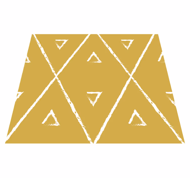 Geometriska rhombus mönster Vinylmatta Gul - Tenstickers