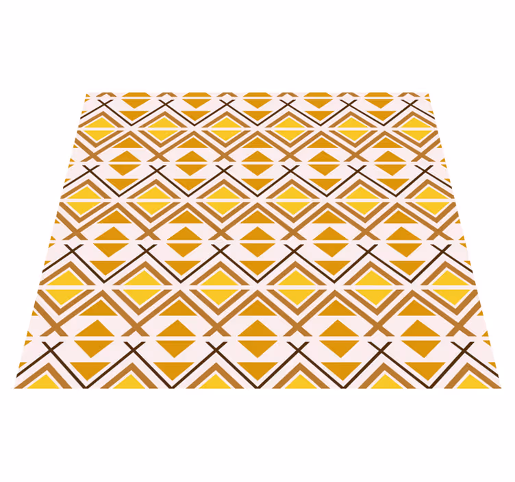 Geometrisk grafisk design Vinylmatta Gul - Tenstickers