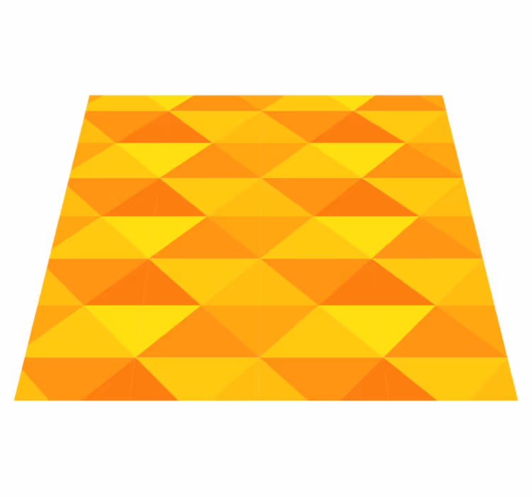 Geometriska trianglar design Vinylmatta Gul - Tenstickers