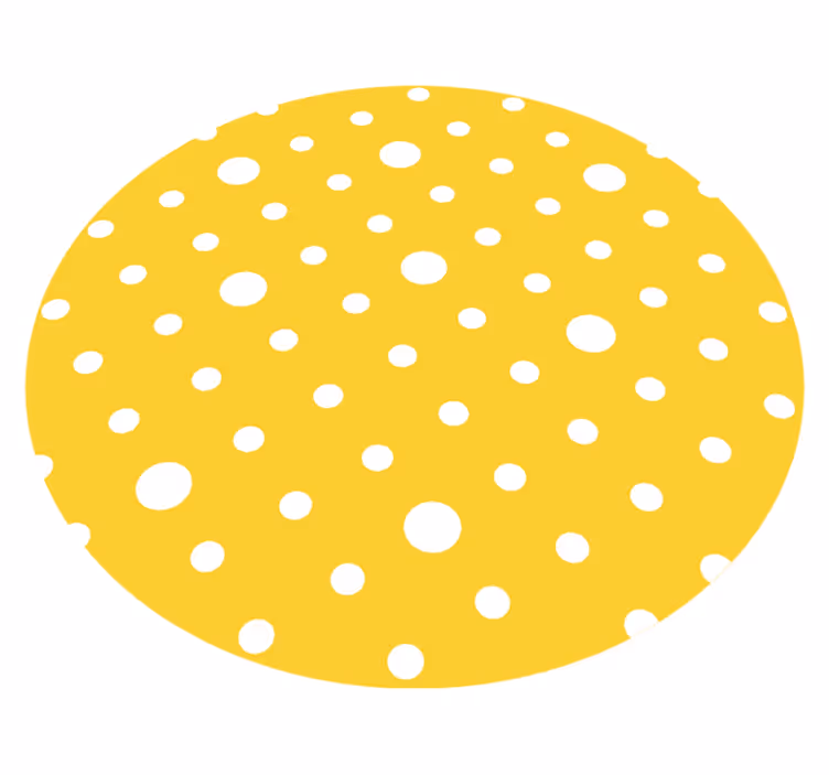 Vinylmatta gul prickig - Tenstickers
