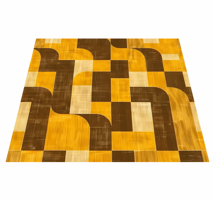 Art déco-stil Vinylmatta Gul - Tenstickers