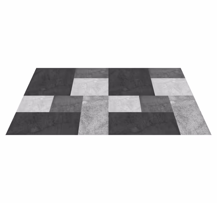 Modern torgdesign Vinylmatta svart - Tenstickers