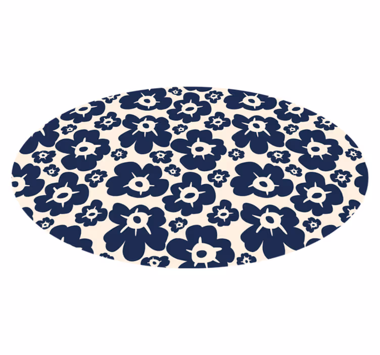 Mörkblå vallmo Vinylmatta blommor och växter - Tenstickers