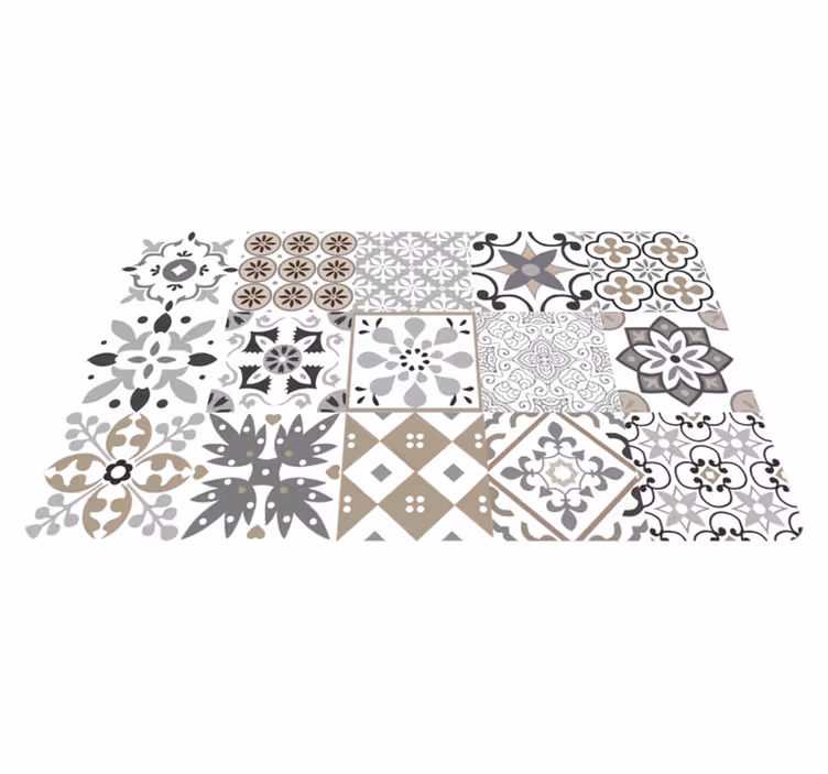 Grå mosaik Vinylmatta Kök - Tenstickers