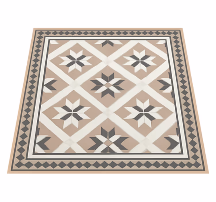 Beige marockansk stil Vinylmatta kakeleffekt - Tenstickers