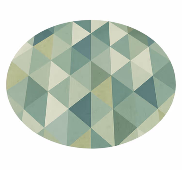 Geometrisk triangeldesign Vinylmatta Grön - Tenstickers