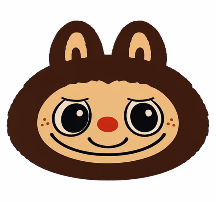 Brun labubu-design Andra Vinylmattor - Tenstickers