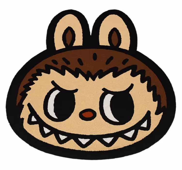 Klassisk brun labubu Andra Vinylmattor - Tenstickers