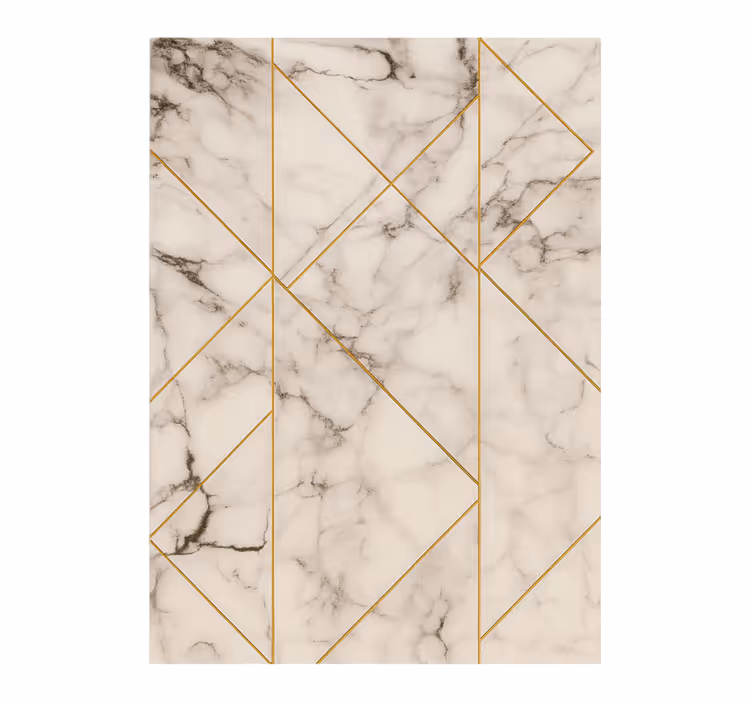 Elegant rutnätsdesign vinylmatta i marmor - Tenstickers