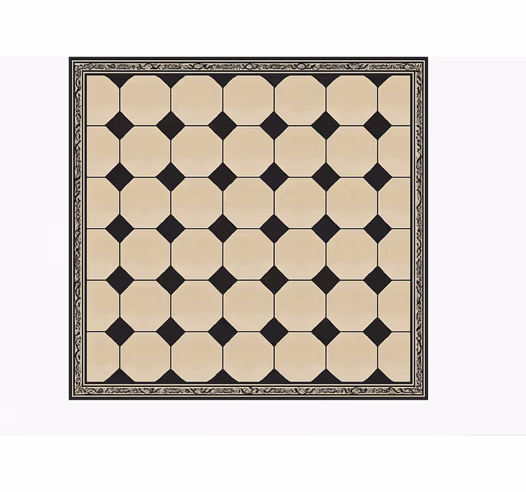 Diamantbeige rutig Vinylmatta Kök - Tenstickers