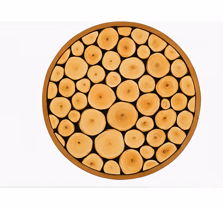 Naturlig träskiva Vinylmatta Matsal - Tenstickers