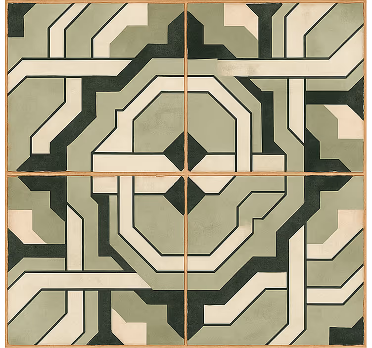 Marockansk geometrisk sammanflätning Vinylmatta Matsal - Tenstickers