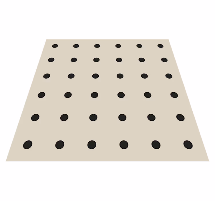 Beige pokadotmönster Vinylmatta Kök - Tenstickers