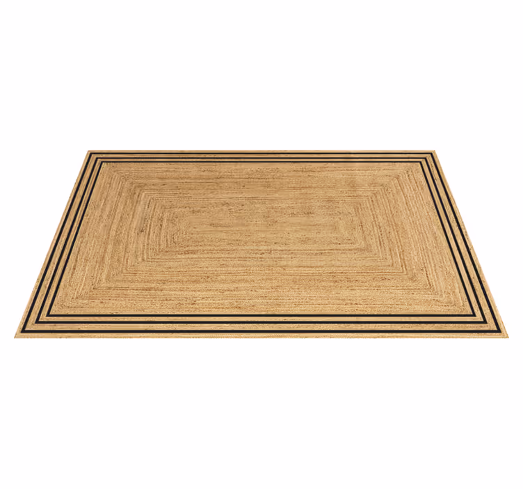Vinylmatta kök naturlig jute textur - Tenstickers