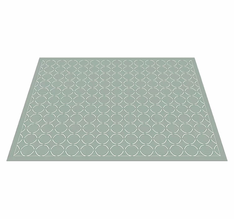 Vinylmatta kök dämpad celadon galler - Tenstickers