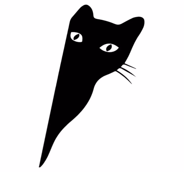 Vinylmatta djur glittrande katt - Tenstickers