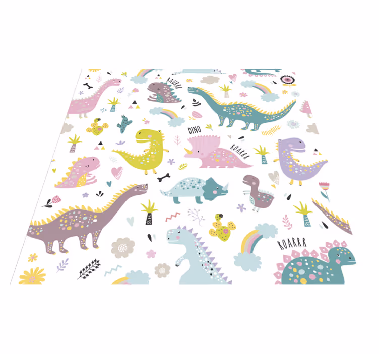 Vinylmatta djur dinosaur kallax - Tenstickers