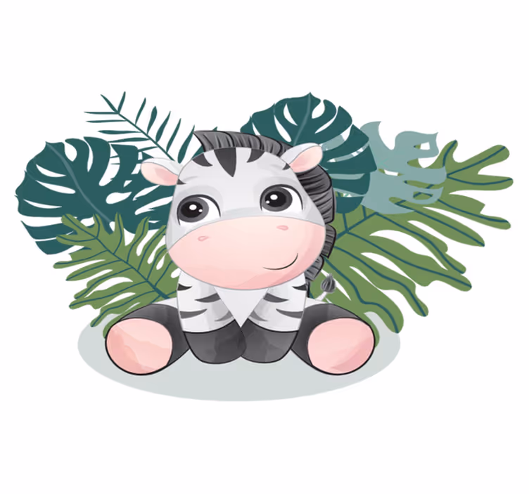 Vinylmatta djur vild afrika zebra - Tenstickers