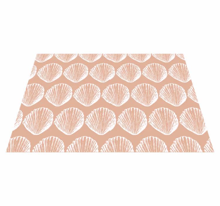 Vinylmatta djur retro snäcka mönster beige - Tenstickers