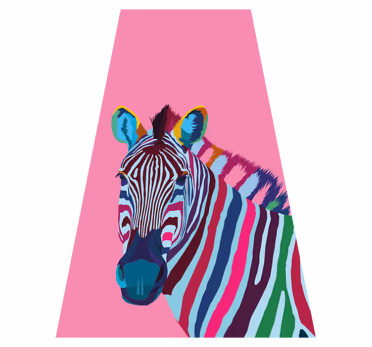 Vinylmatta djur zebra pop art iphone - Tenstickers