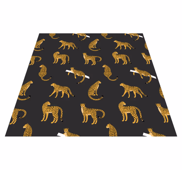 Vinylmatta djur leoparder på mörk bakgrund - Tenstickers