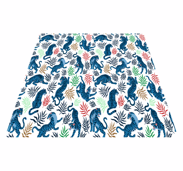 Vinylmatta djur färgglada och farliga leoparder - Tenstickers
