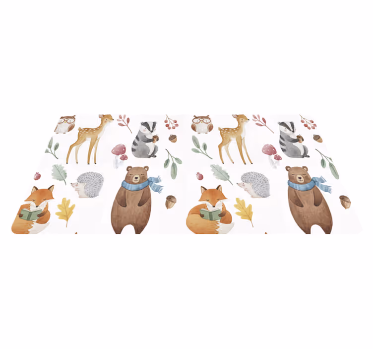 Vinylmatta kök fantasifull skog akvarell - Tenstickers