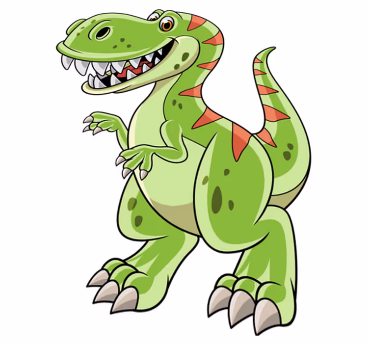 Vinylmatta djur cartoon tyrannosaurus rex - Tenstickers