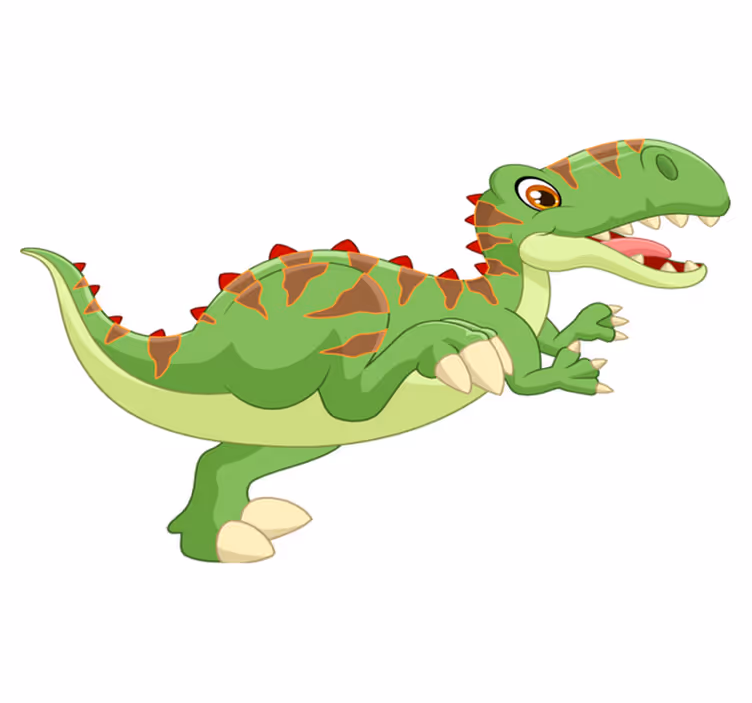 Vinylmatta djur vänlig dinosauriekaraktär - Tenstickers